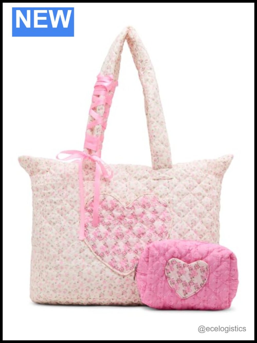 Madden Girl AELIS 2 PC Tote Set Polyester Tote and Pouch Shoulder Bag